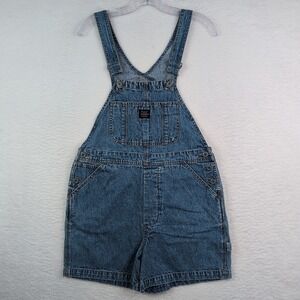 Unionbay Jean Overall Shorts Women's Small Y2K Blue Denim VTG Skater